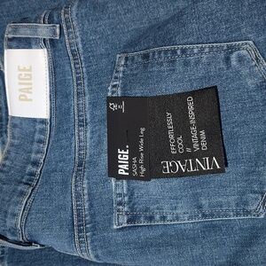 Paige high rise wide leg vintage denim